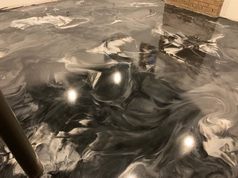 Epoxy flooring in Basement