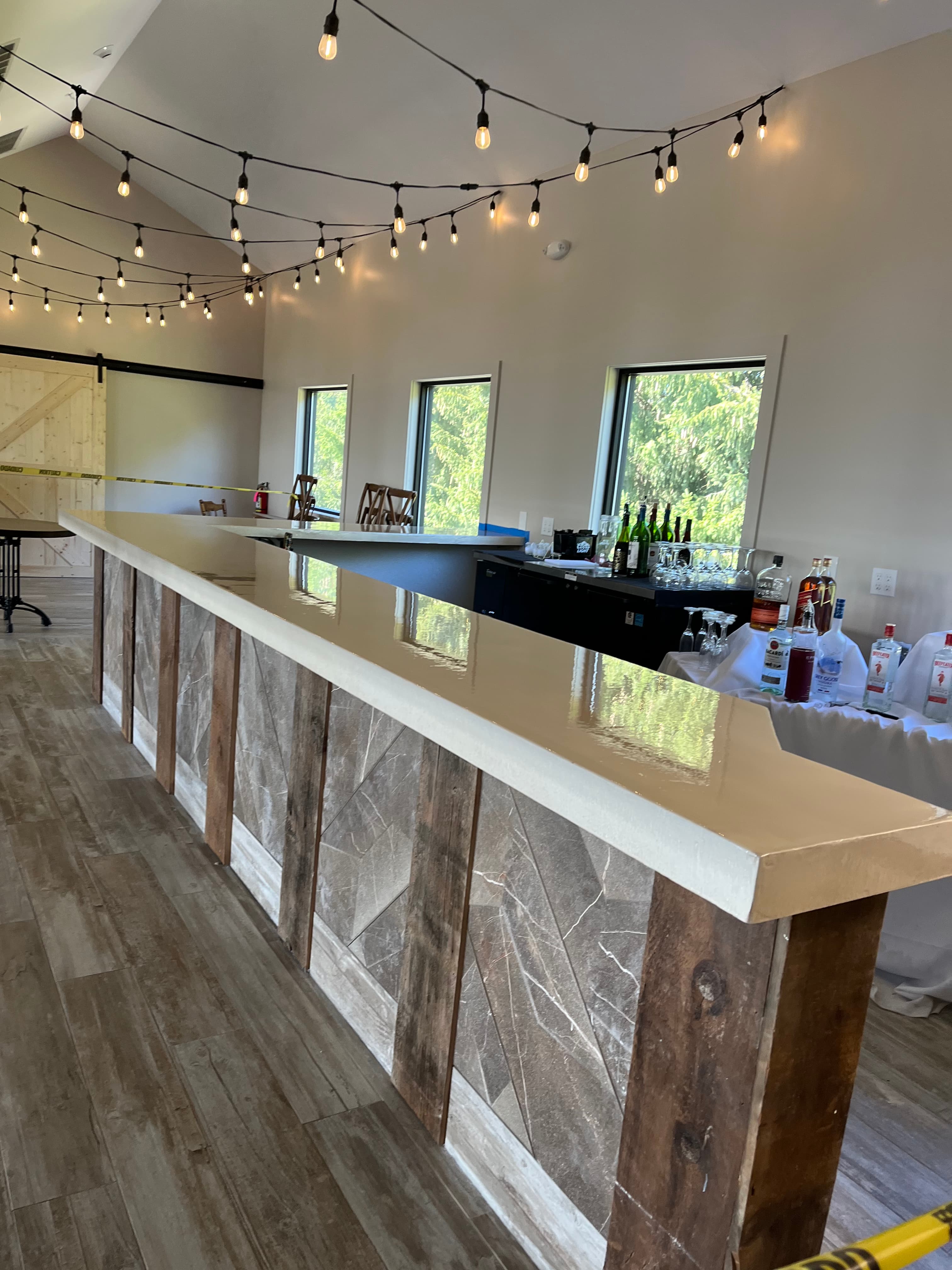Epoxy bar countertop